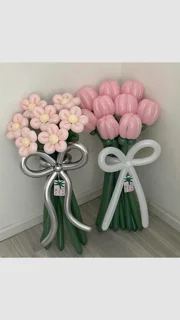 دسته گل بادکنکی و کیک بادکنکی
